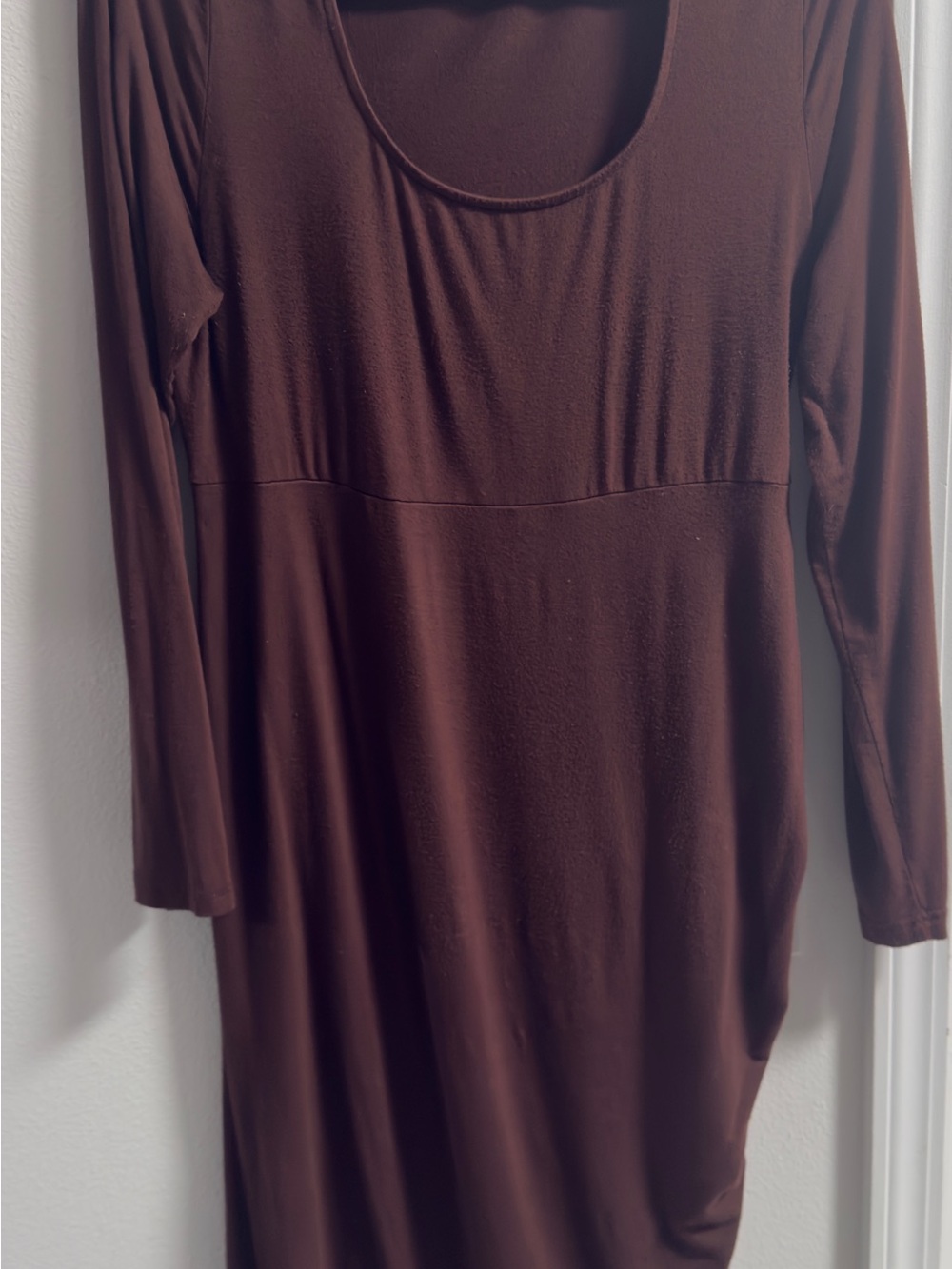 Isabel Maternity by Ingrid & Isabel Long Sleeve Brown Maternity Dress
